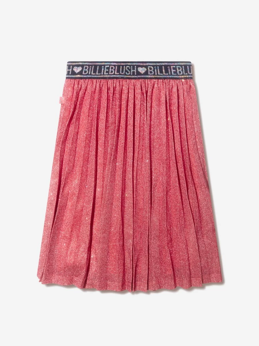 "Billieblush Teen Girls Metallic Pleated Skirt - Shiny Fashion Skirt for Teens"