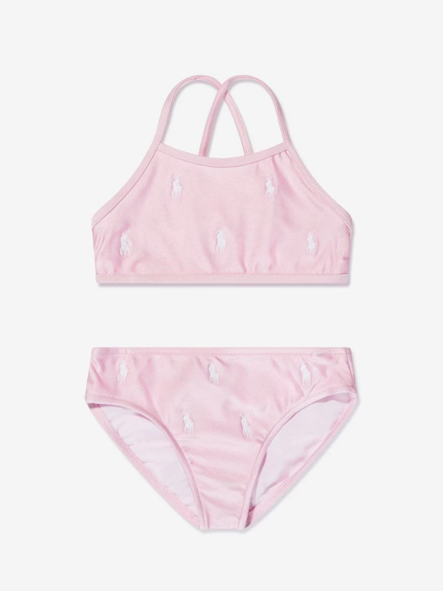 Ralph Lauren Kids Teen Girls Pink Logo Bikini Swimwear