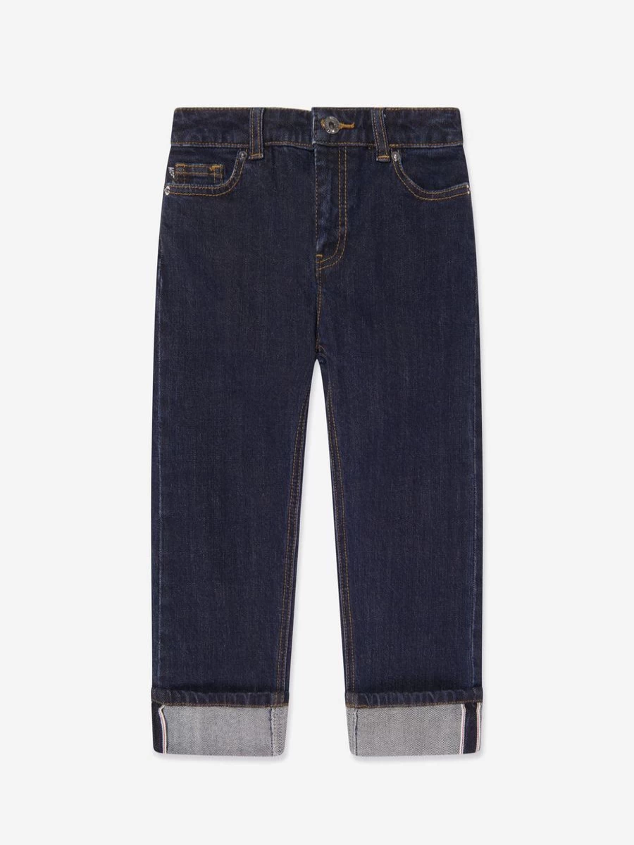 Moschino Kids Boys Blue Slim Fit Teddy Bear Jeans