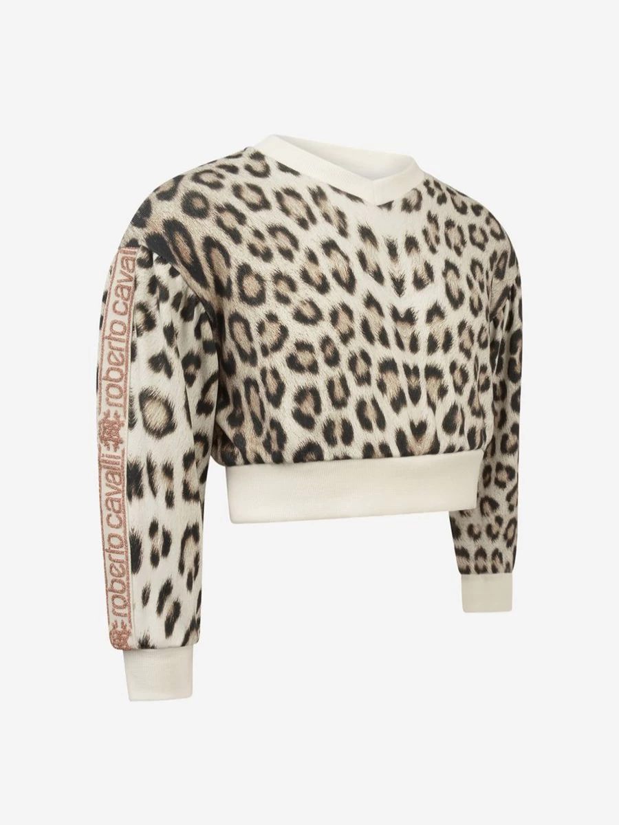 Roberto Cavalli Girls' Sweater - Stylish & Comfortable Knitwear for Kids