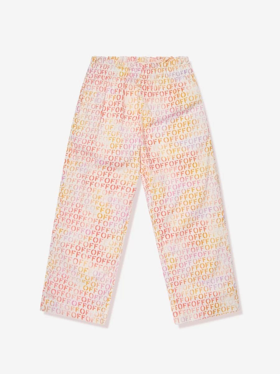 Off-White Girls Multicolor Straight Leg Trousers
