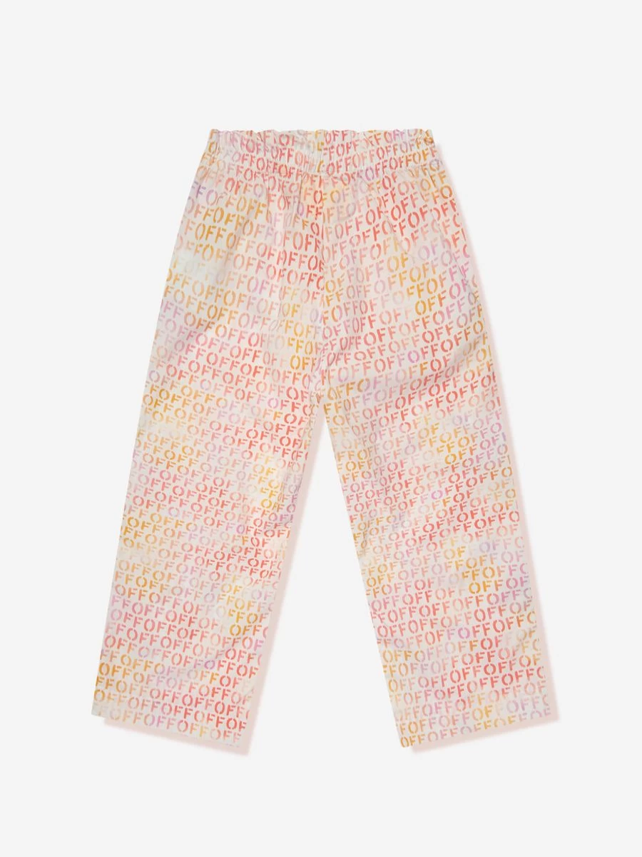 Off-White Girls Multicolor Straight Leg Trousers