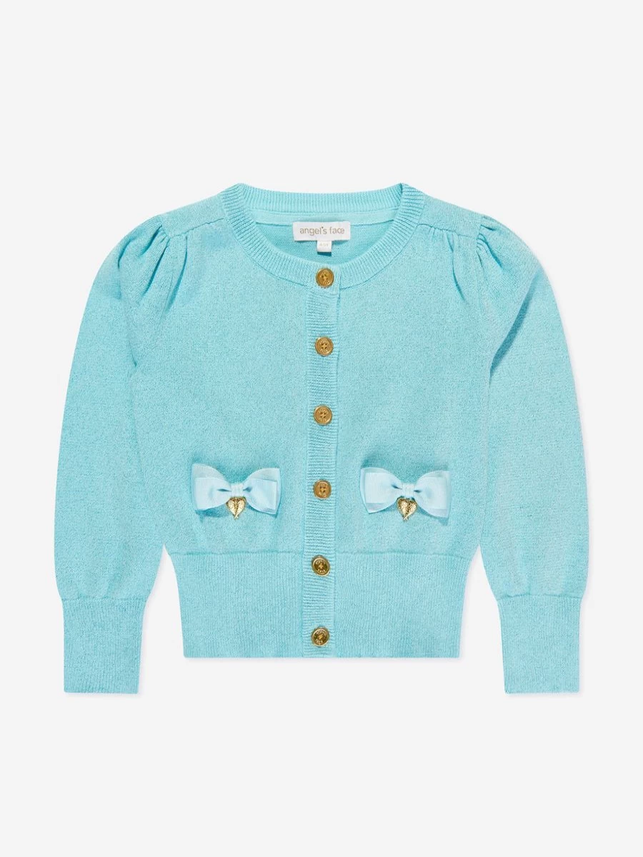 "Angels Face Girls Nicolette Blue Cardigan – Soft & Stylish Knit Wear for Kids"