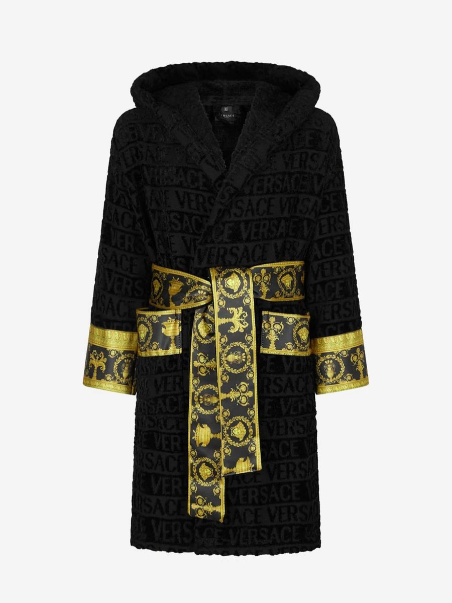 Versace Girls Baroque Bathrobe for Kids - Luxury Children's Robe by Versace