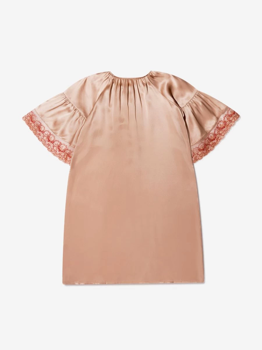 Amiki Girls Silk Ofelia Nightdress - Luxurious Children's Sleepwear for Comfort & Style