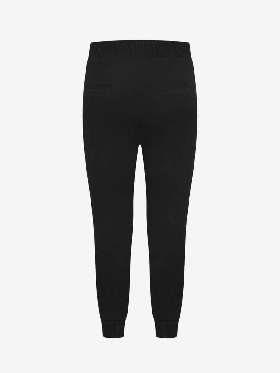 Monnalisa Girls' Sparkly Cotton Joggers with Diamante Logo - Comfortable & Stylish Trousers for Kids