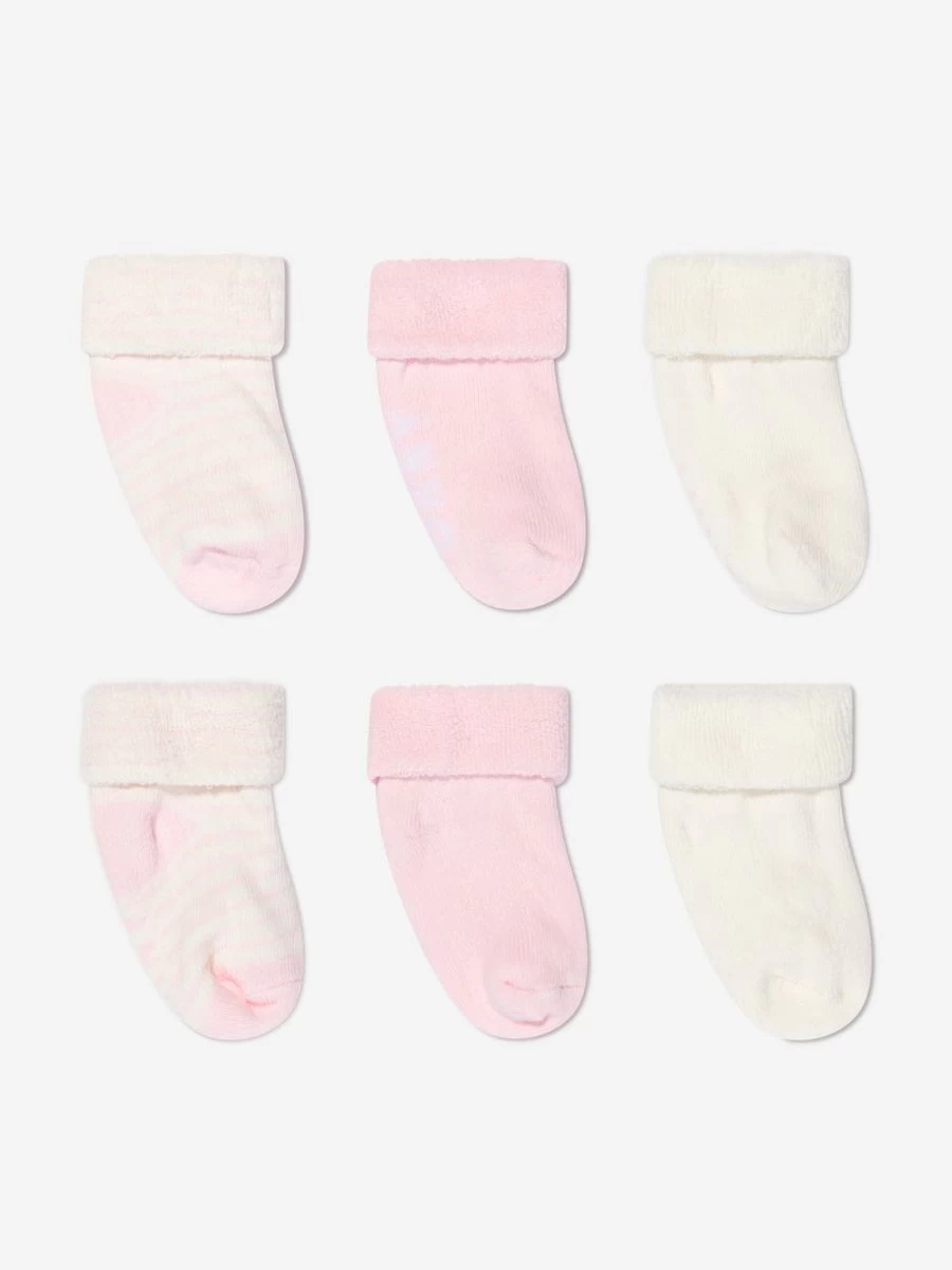 DKNY Baby Girls' Pink Socks Set - Soft & Comfortable Toddler Footwear