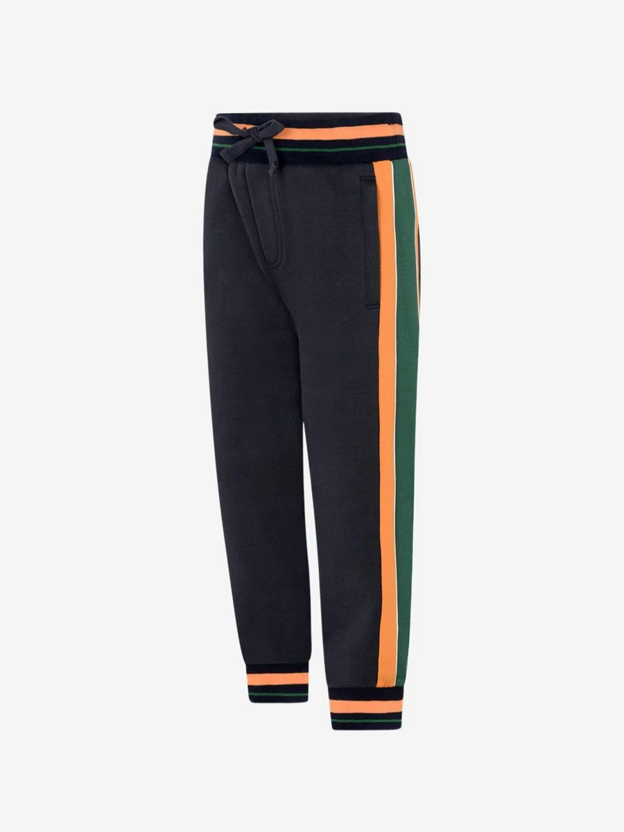 Dolce & Gabbana Kids Boys Navy Blue Cotton Jogger Pants