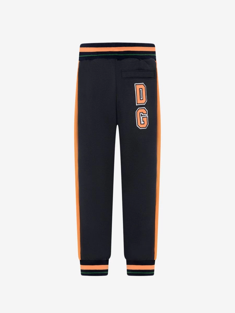 Dolce & Gabbana Kids Boys Navy Blue Cotton Jogger Pants