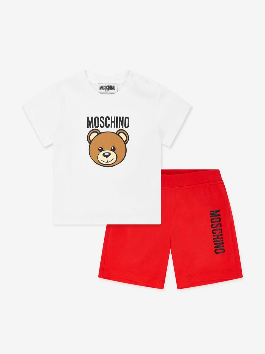 Moschino Kids Boys' Multicolor Teddy Bear Logo Shorts Set