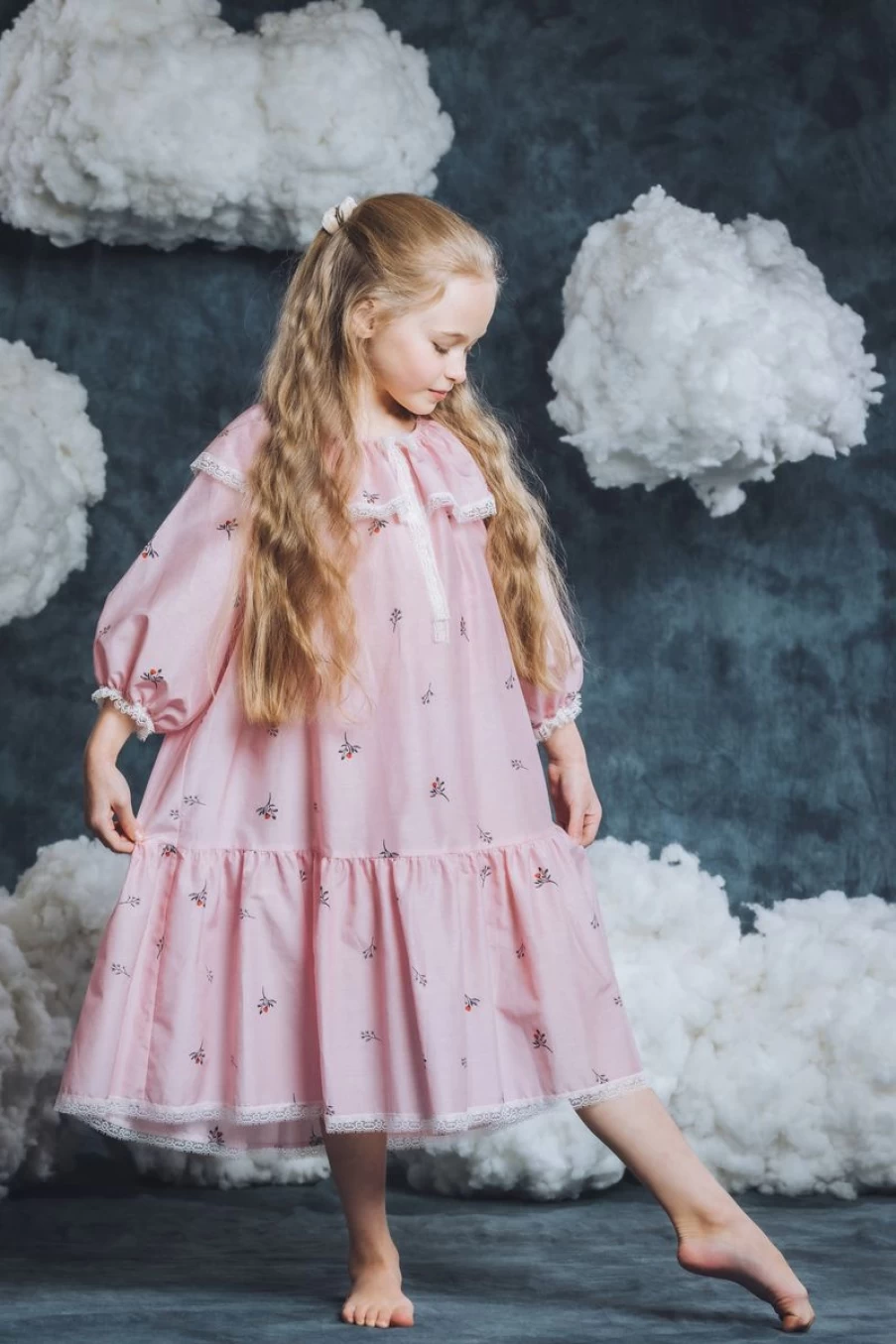 Amiki Girls Pink Silk Elizabeth Nightdress - Luxurious Children's Sleepwear