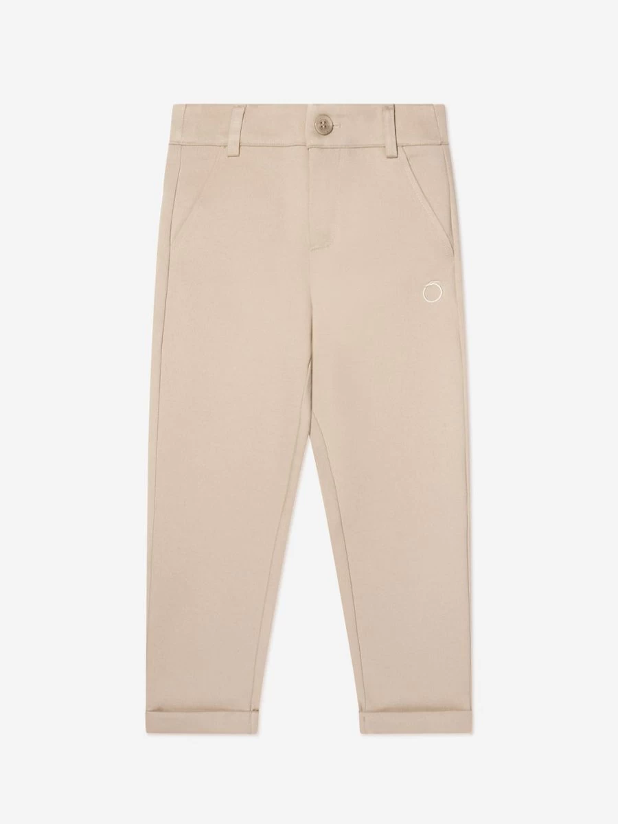 Trussardi Boys Beige Bergil Trousers for Kids - Premium Cotton Chino Pants