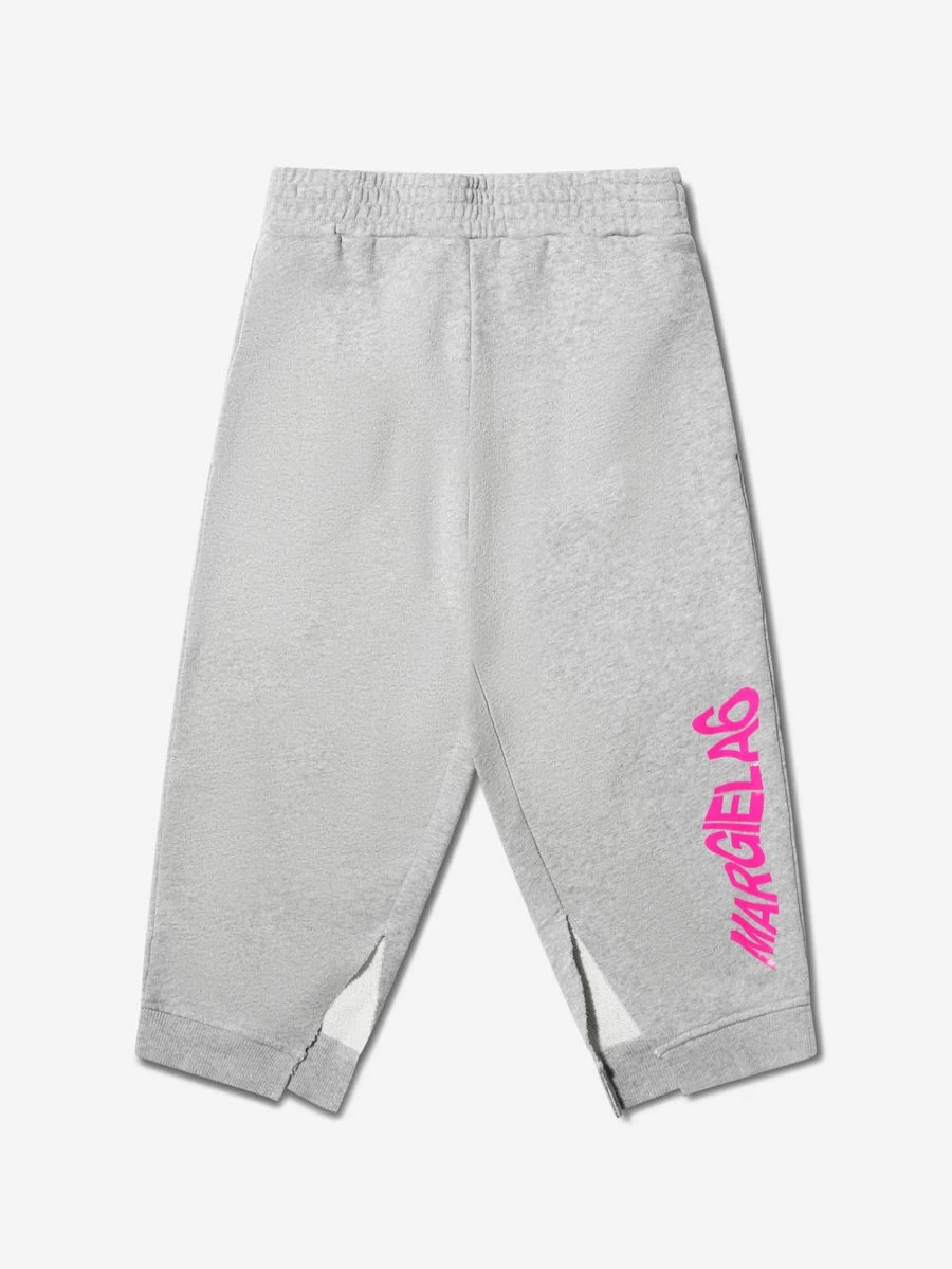 MM6 Maison Margiela Boys Grey Logo Joggers for Kids