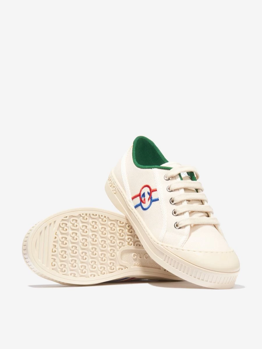 Gucci Kids Girls White Tennis Trainers - GG Sneakers for Girls
