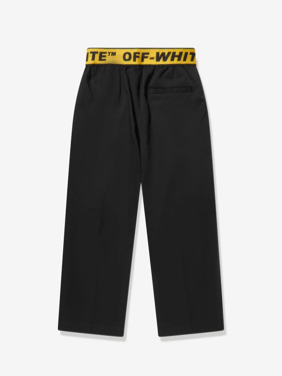 Off-White Boys' Black Industrial Logo Chino Pants