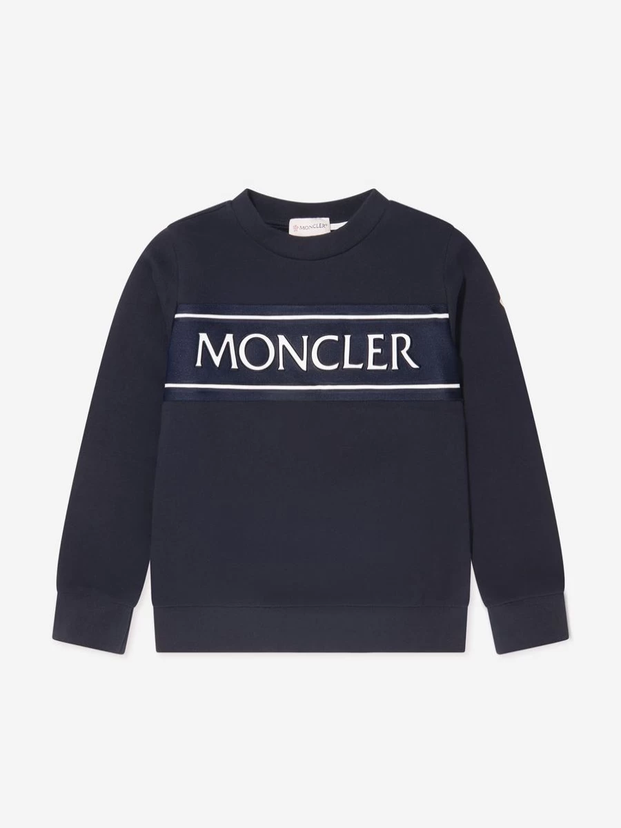 Moncler Enfant Boys Navy Logo Sweatshirt for Kids