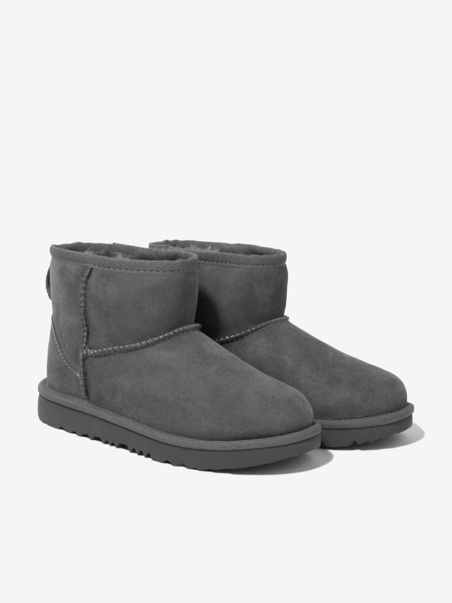 UGG Girls' Classic Mini II Boots in Grey - Kids' Winter Snow Boots