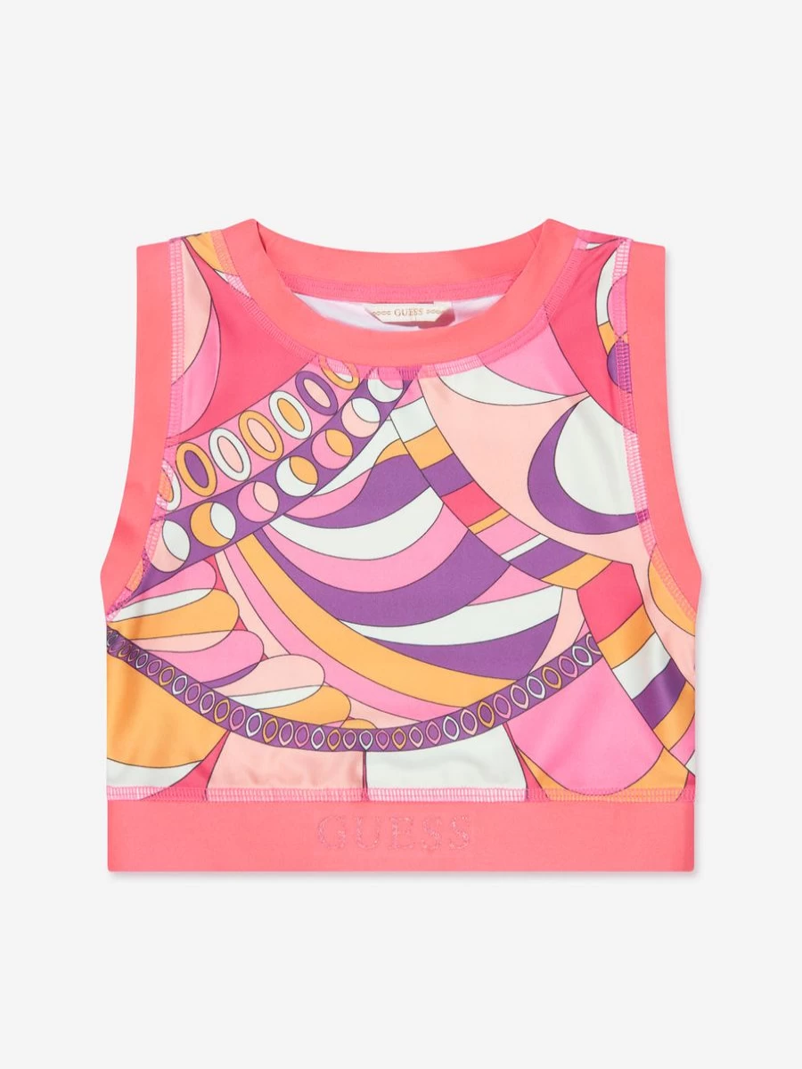 Guess Girls' Colorful Microfiber Active Sports Bra for Comfort & Performance