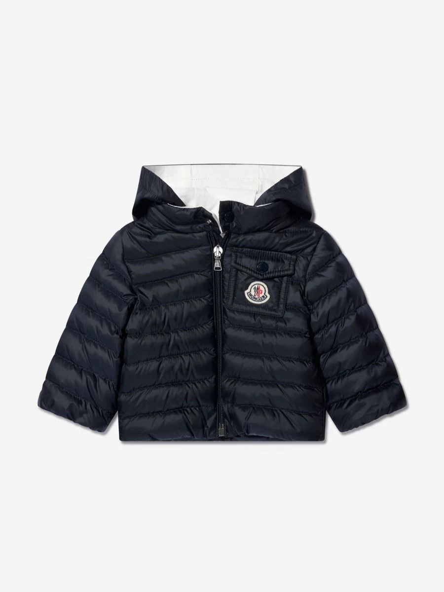 Moncler Enfant Baby Navy Down Padded Baigal Jacket for Infants