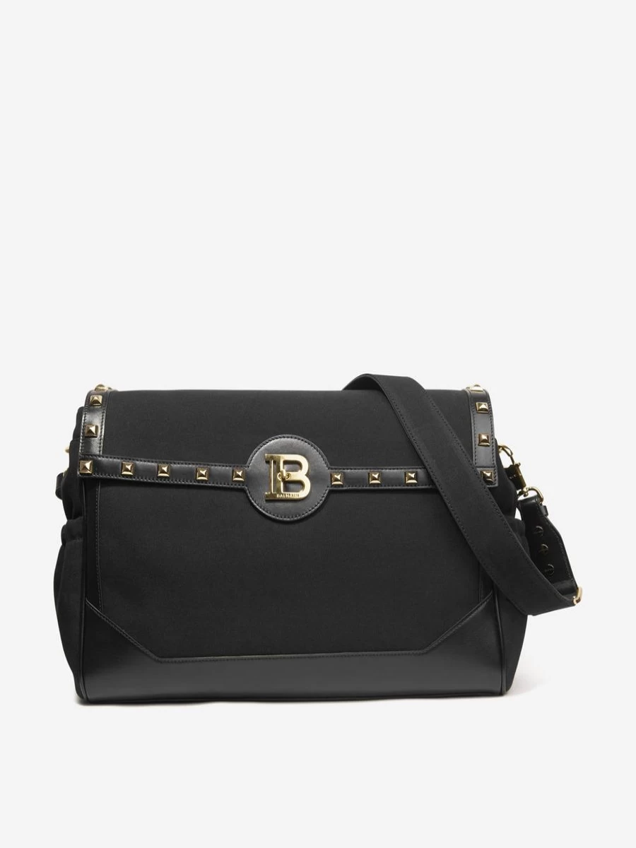 Balmain Black Baby Changing Bag for Boys - Stylish Diaper Backpack