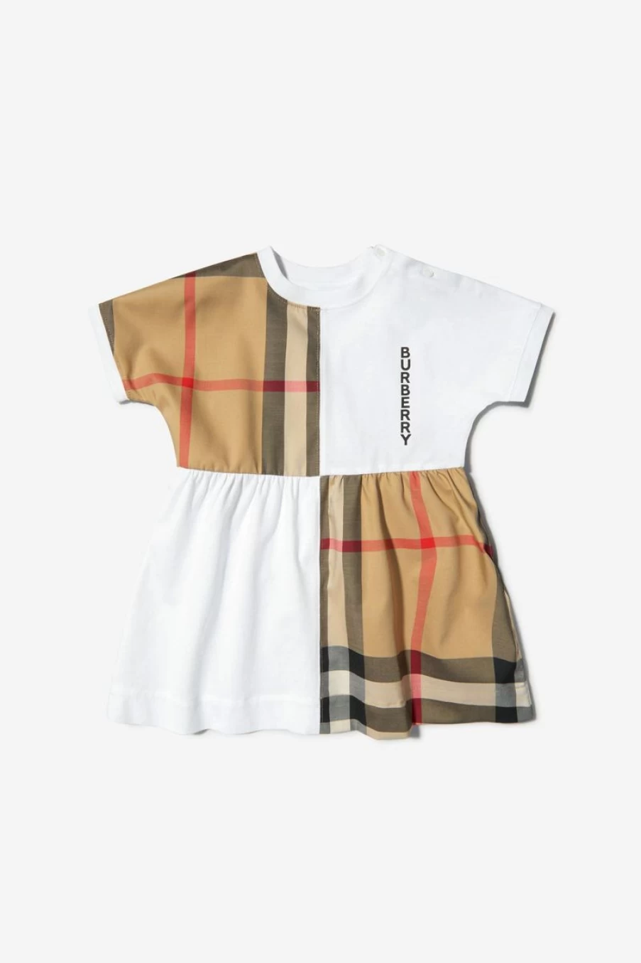 Burberry Kids Baby Girls White Elena Dress and Knickers Set | Elegant Toddler Outfit