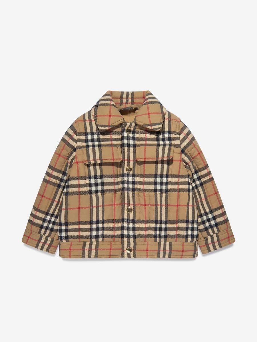Burberry Kids Boys Beige Mini Gideon Short Jacket for Toddlers