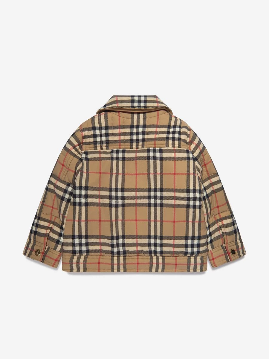 Burberry Kids Boys Beige Mini Gideon Short Jacket for Toddlers