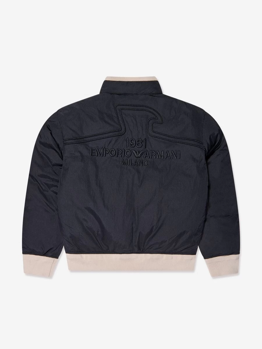 Emporio Armani Boys Navy Padded Jacket – Warm Winter Coat for Kids