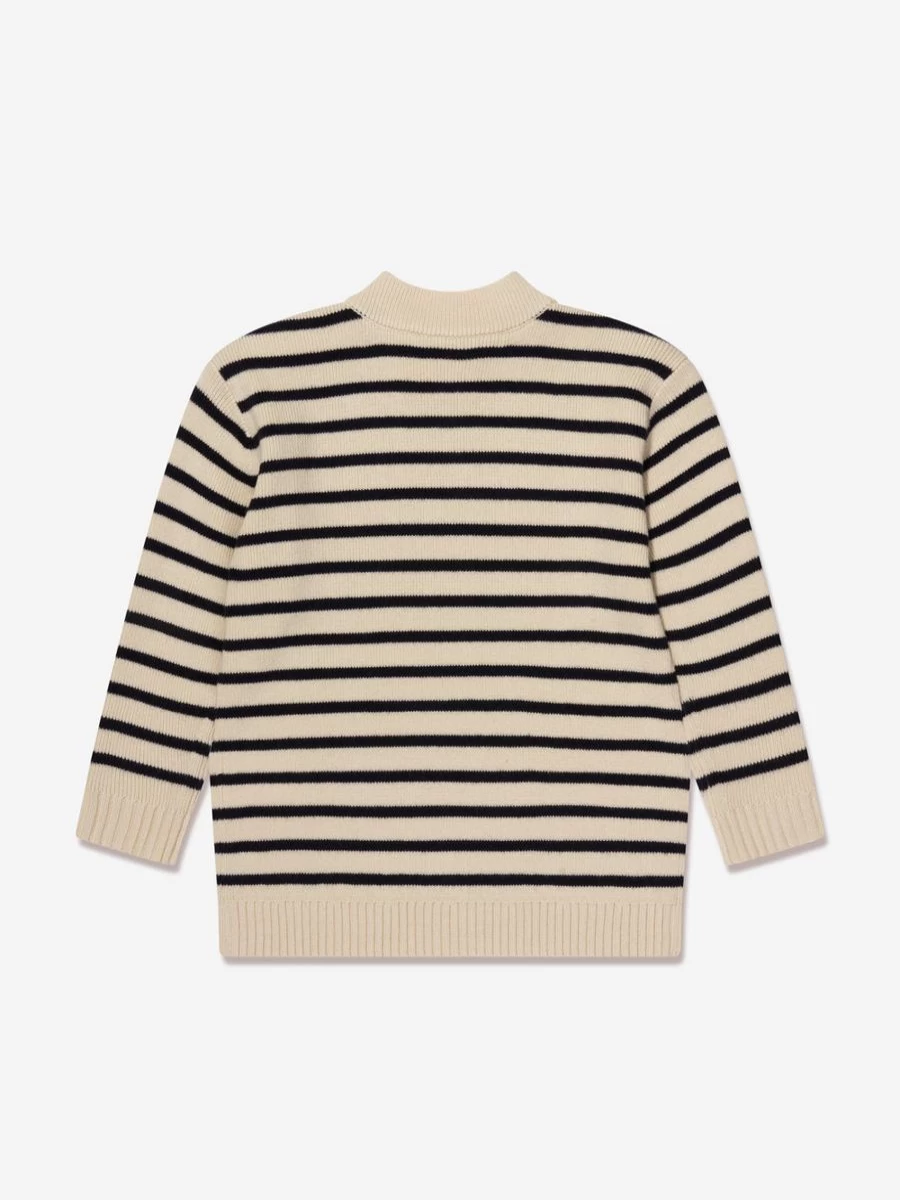 Bonpoint Boys Ivory Striped Knitted Jumper - Dantes Collection