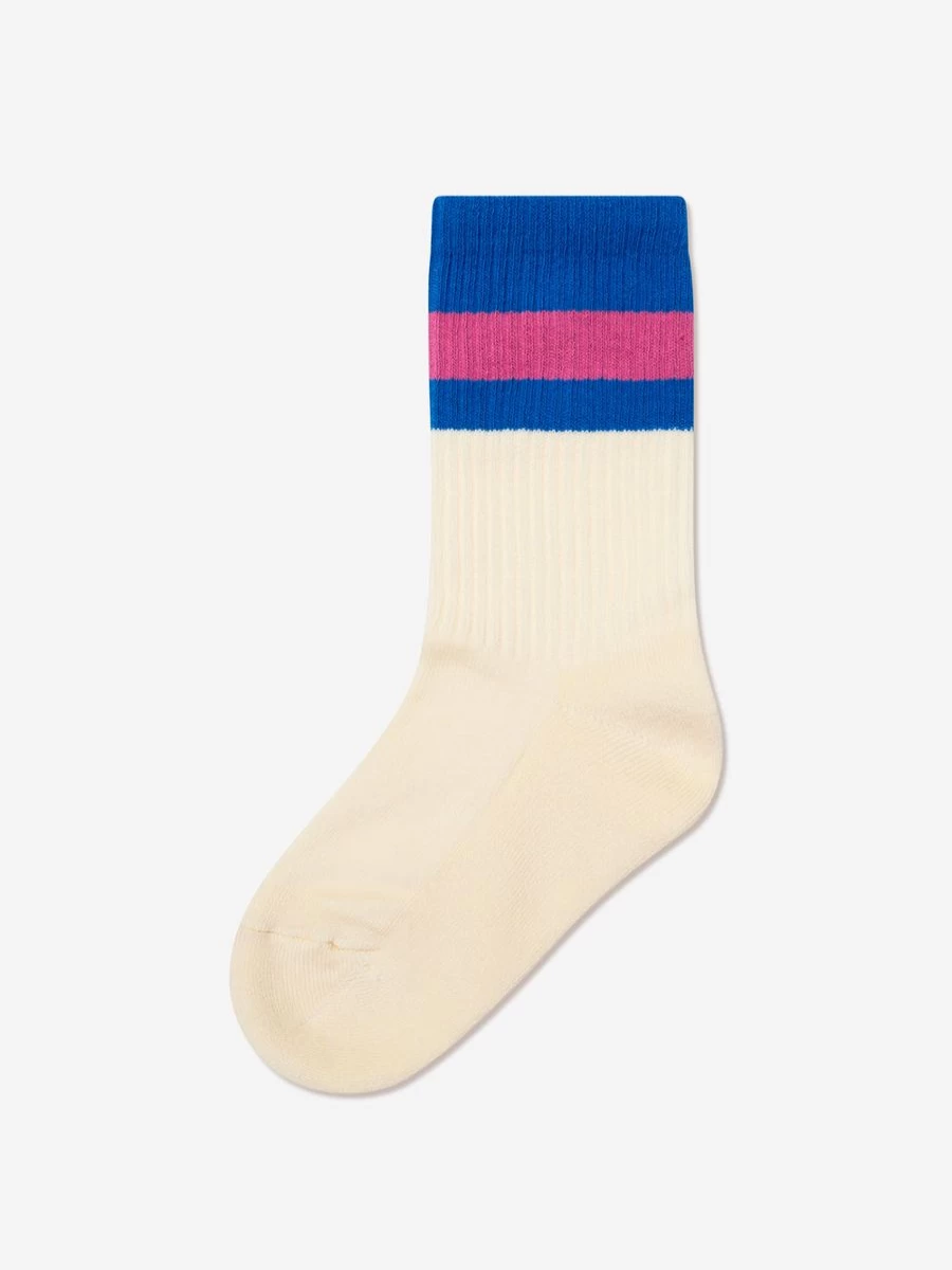 Gucci Kids Teen Logo Socks in Cream for Boys and Girls