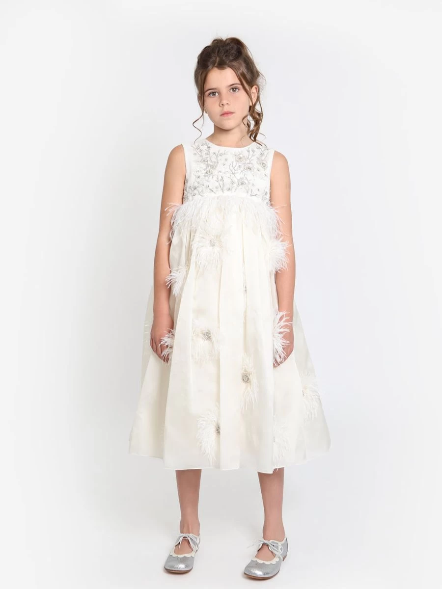"Maison Ava Ivory Lilly Occasion Dress for Teen Girls"