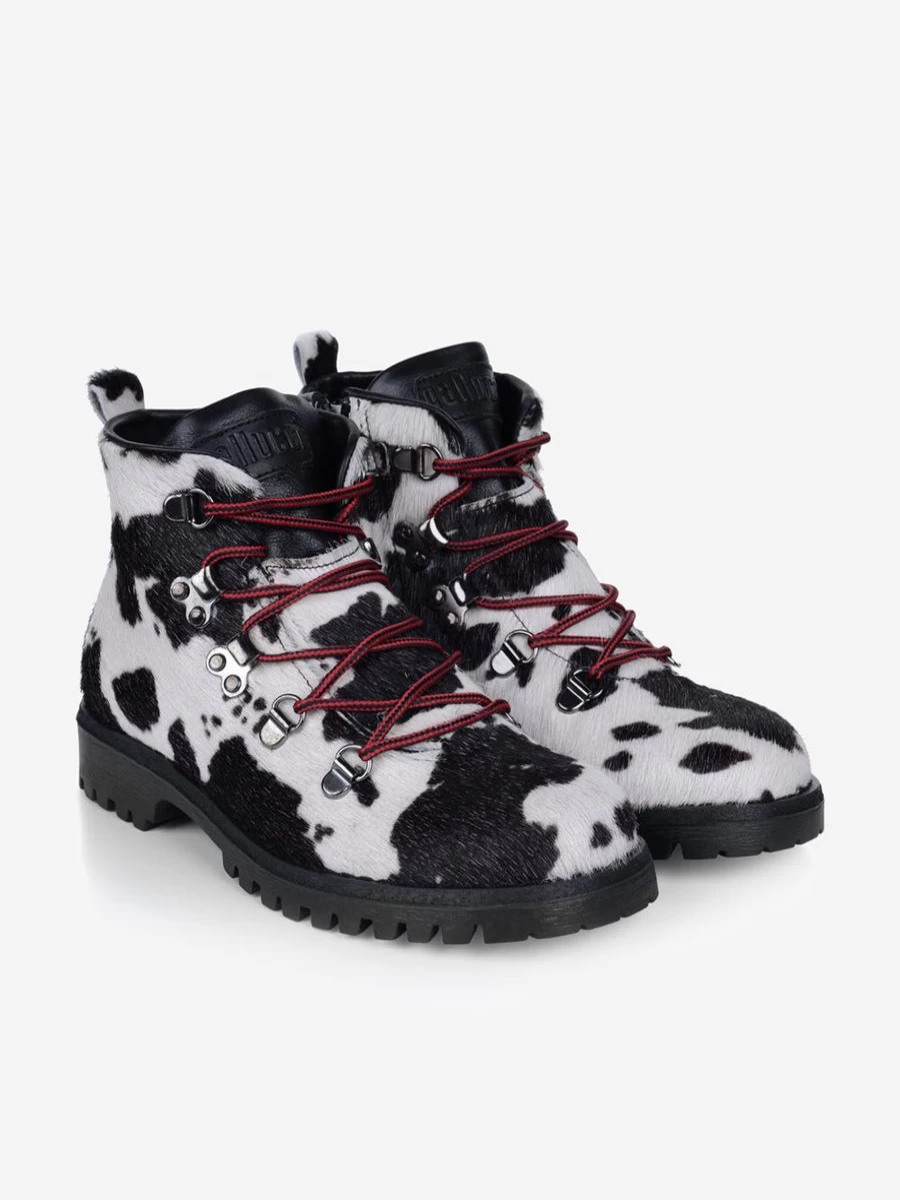 Gallucci Girls' Animalier Effect Pony Hair Boots for Stylish Kids