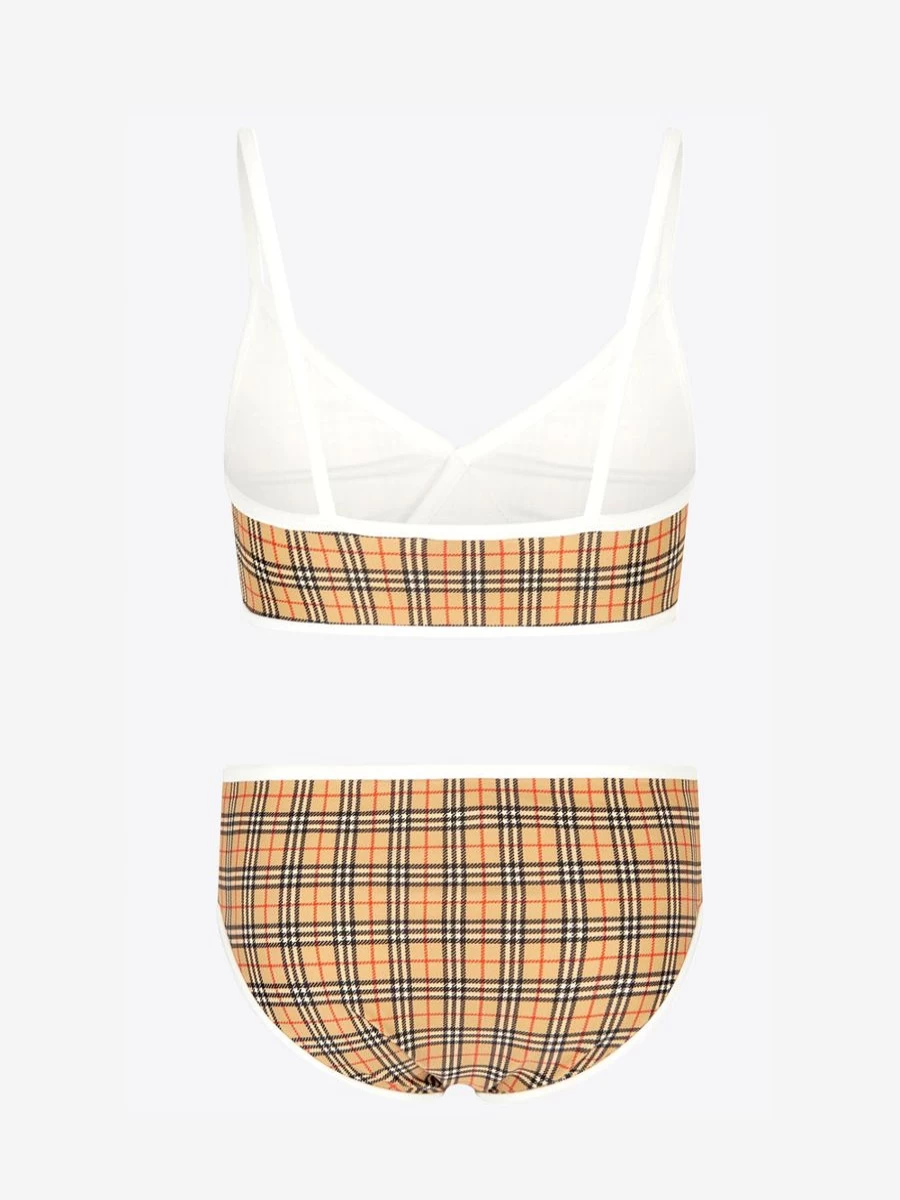 Burberry Teen Girls Crosby Check Print Bikini Swimwear | Classic Plaid Design