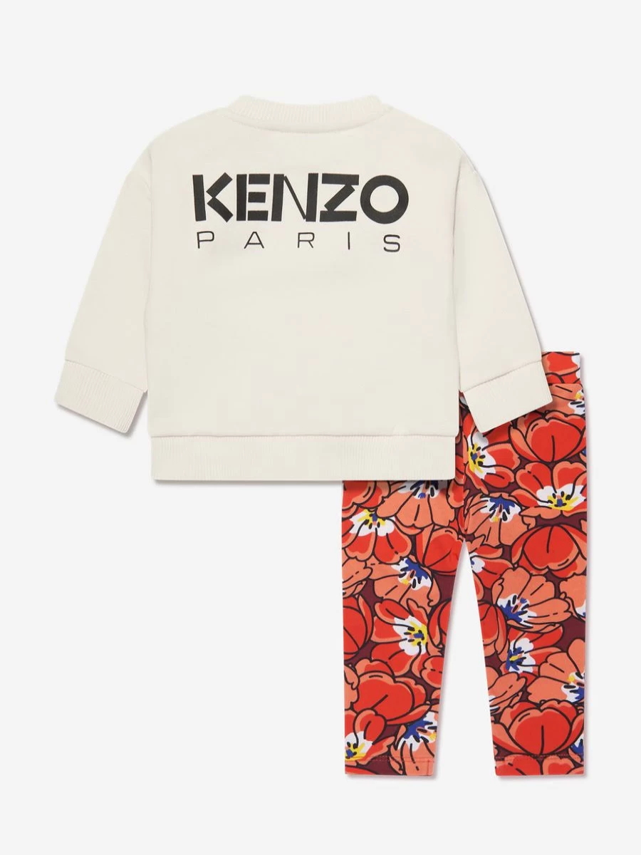 KENZO KIDS Ivory Baby Girls Sweater & Leggings Set - Soft Knit Outfit