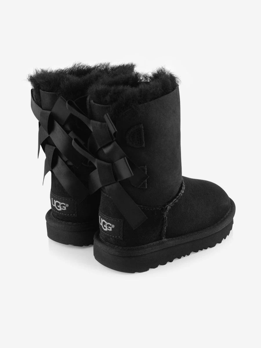 UGG Girls Suede Bailey Bow II Winter Boots for Kids
