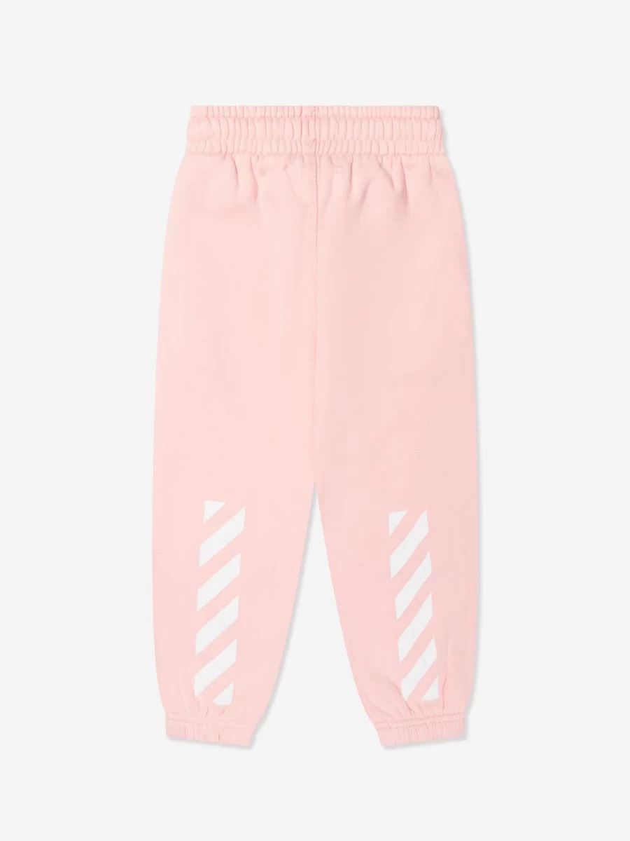 Off-White Teen Girls Pink Bookish Diagonal Logo Joggers Pants