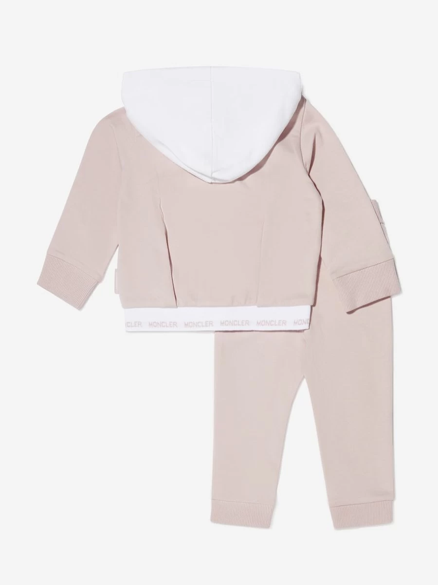 Moncler Enfant Baby Girls Logo Embroidered Tracksuit Set - Soft Cotton Comfort Outfit