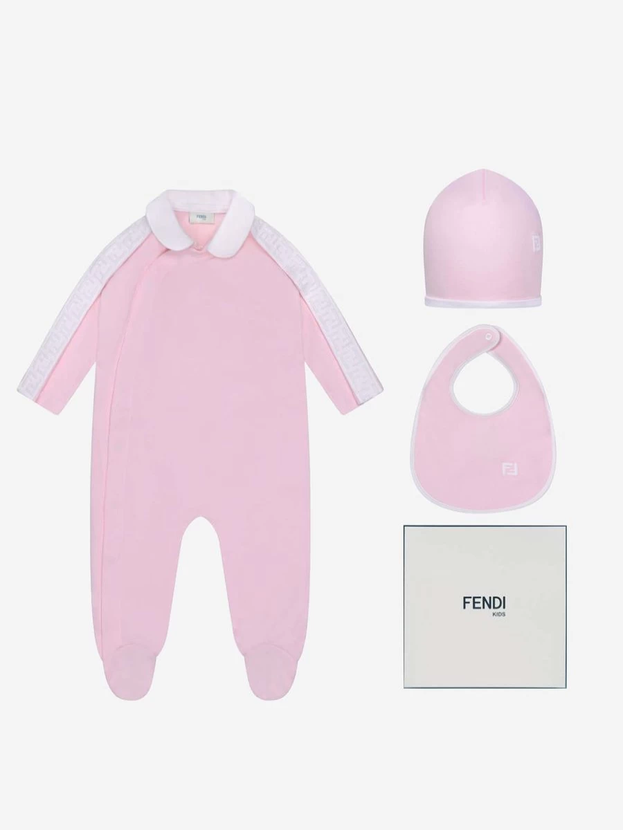 Fendi Kids Girls Cotton Babygrow Gift Set | Premium Baby Outfit | Childsplay Clothing