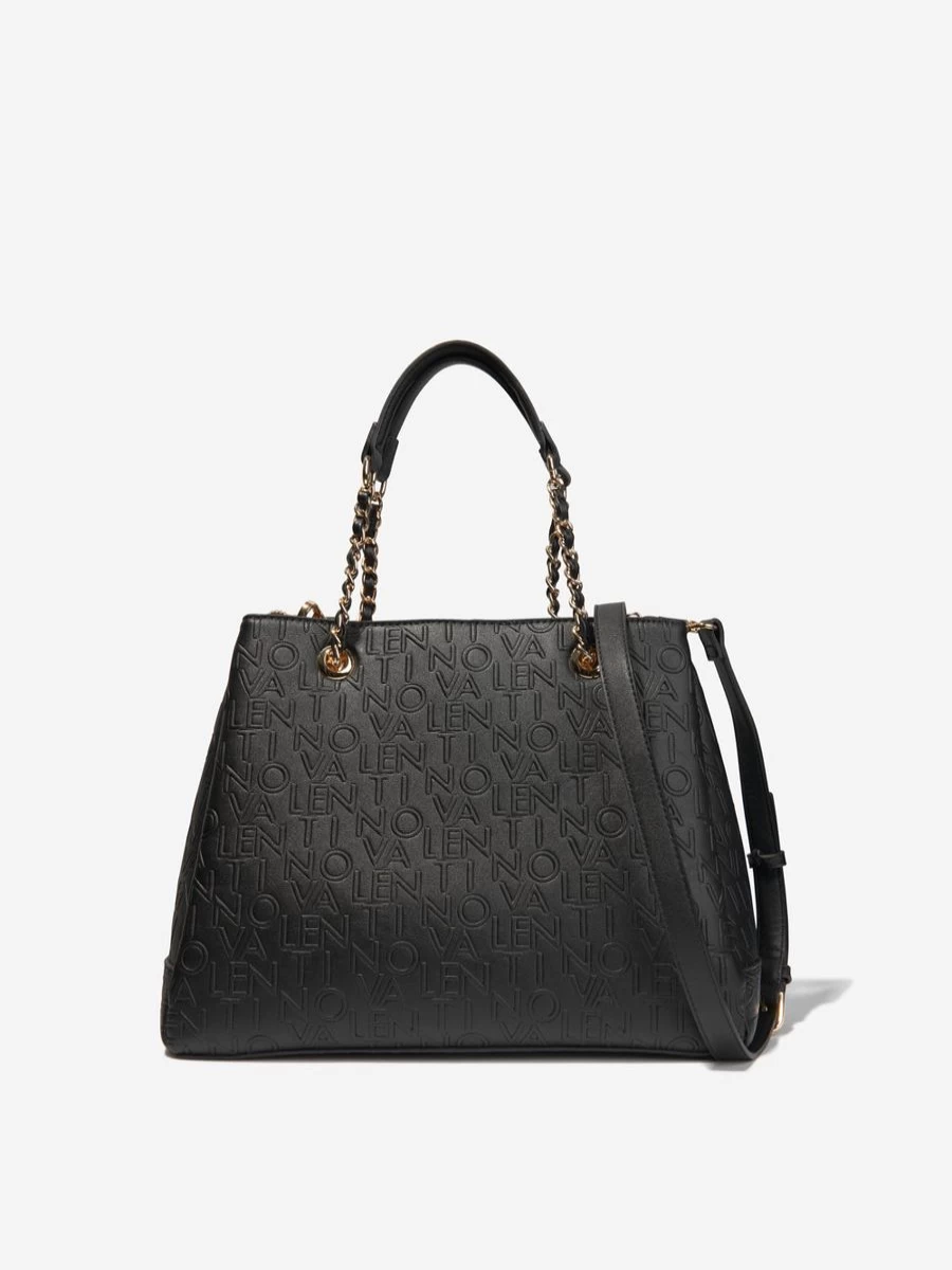 Valentino Girls Black Relax Shopping Bag 31.5cm Wide Fashion Tote Handbag