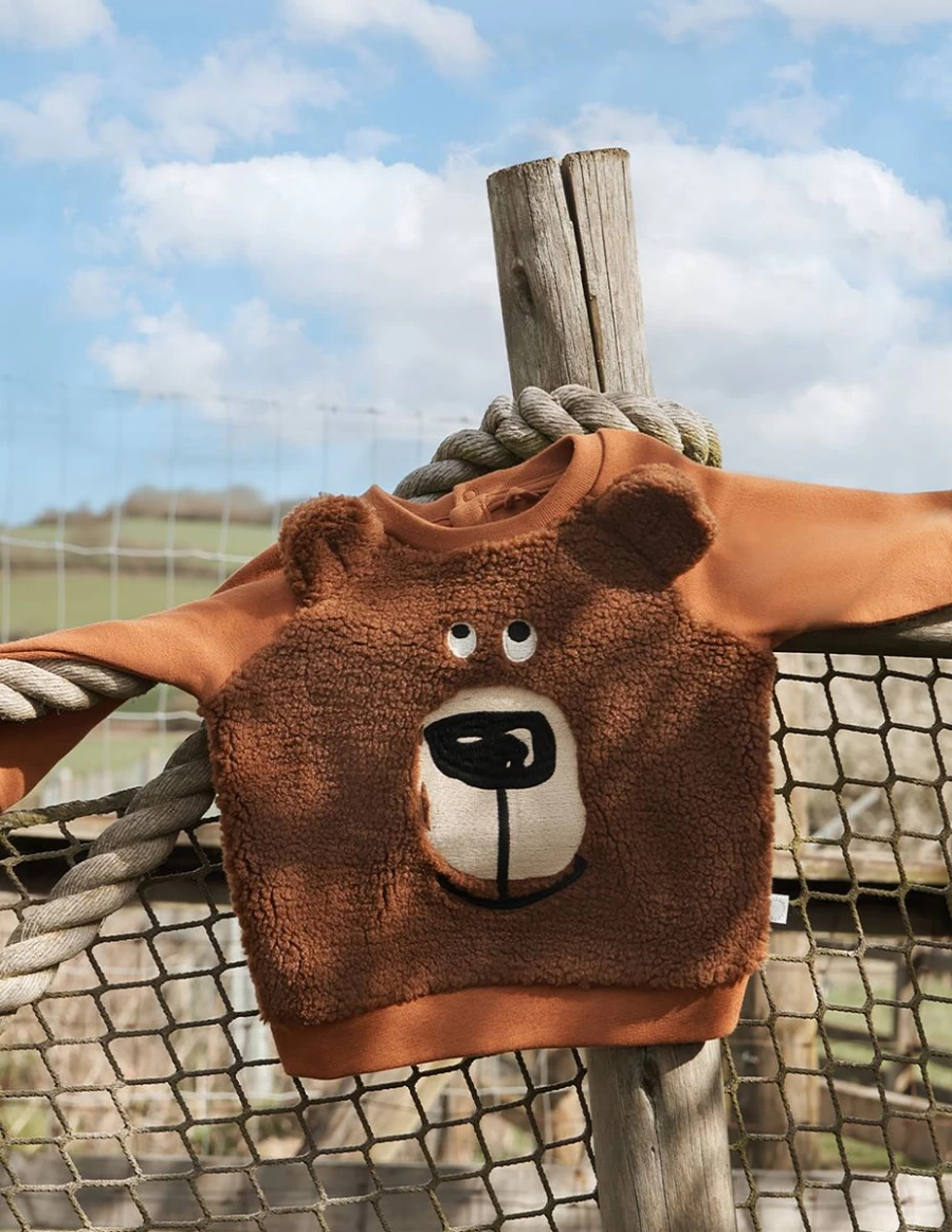 Stella McCartney Kids Baby Boys' Brown Bear Print Sweatshirt
