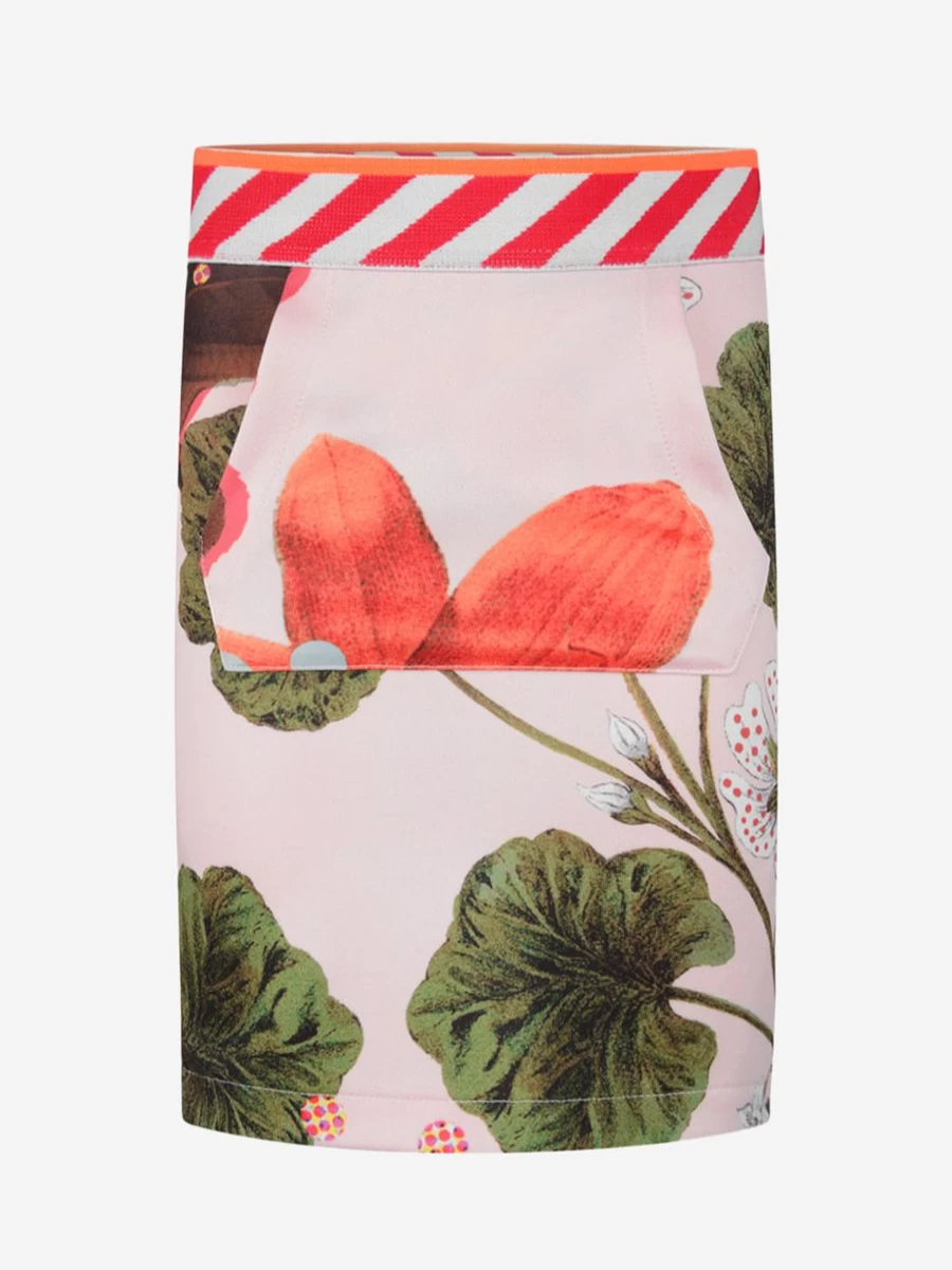 Oilily Girls' Floral Print Hoozo Skirt - Botanical Flower Design