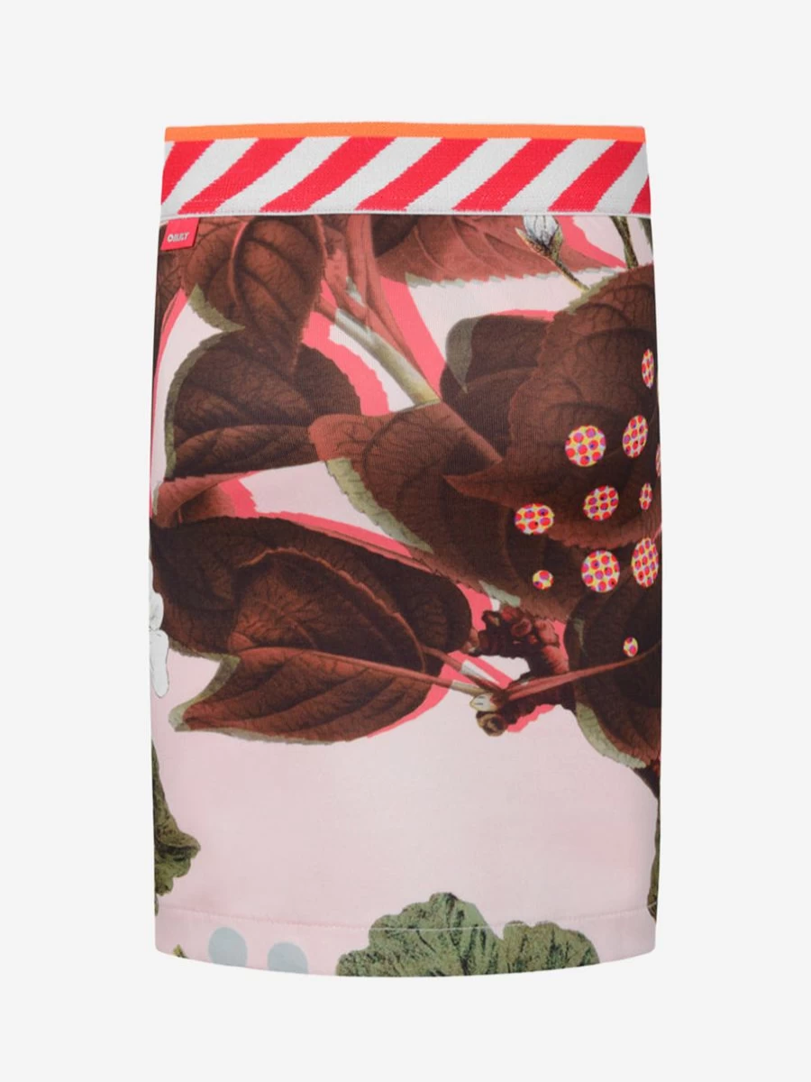Oilily Girls' Floral Print Hoozo Skirt - Botanical Flower Design