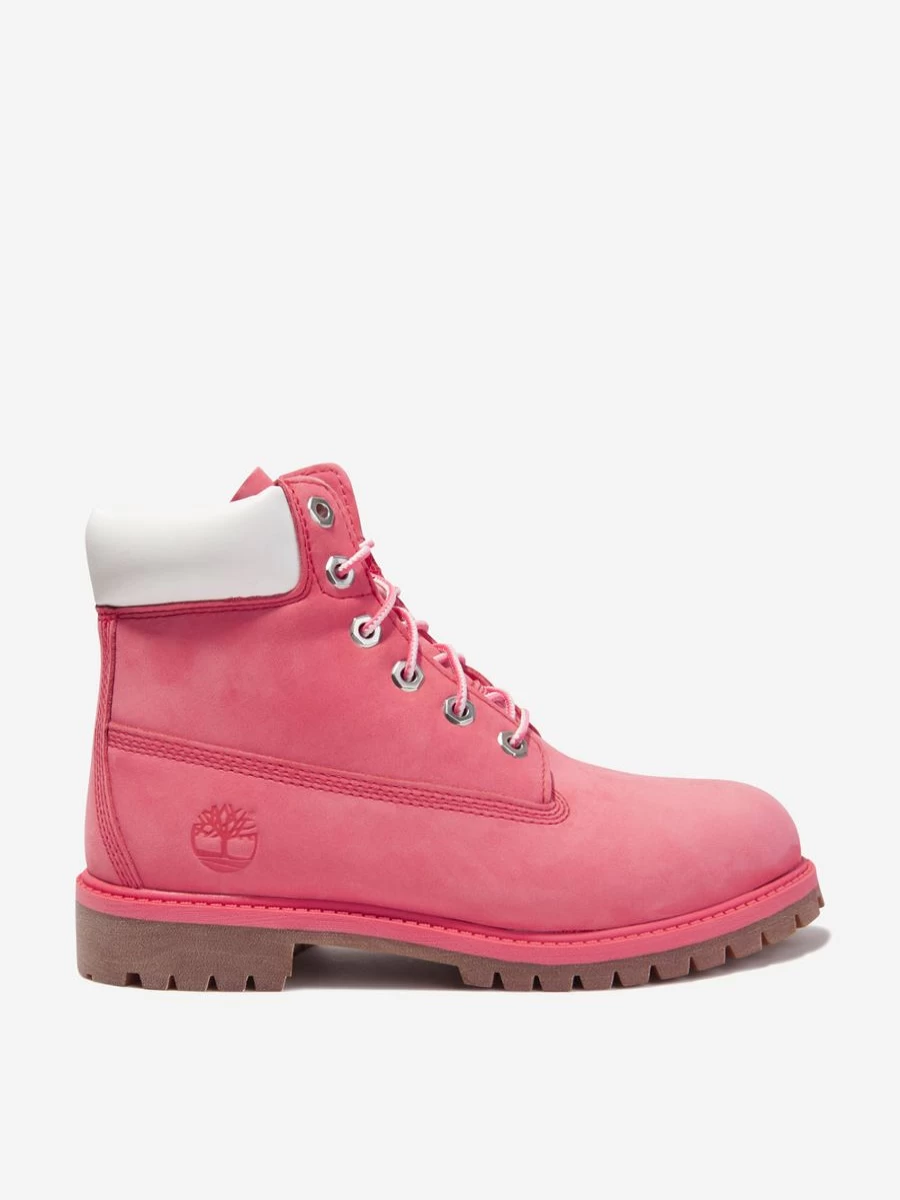 Timberland Teen Girls Premium 6 Inch Nubuck Boots for Comfort and Durability