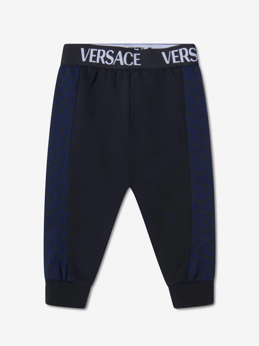 Versace Baby Boys Cotton La Greca Signature Print Joggers - Stylish & Comfortable Trousers