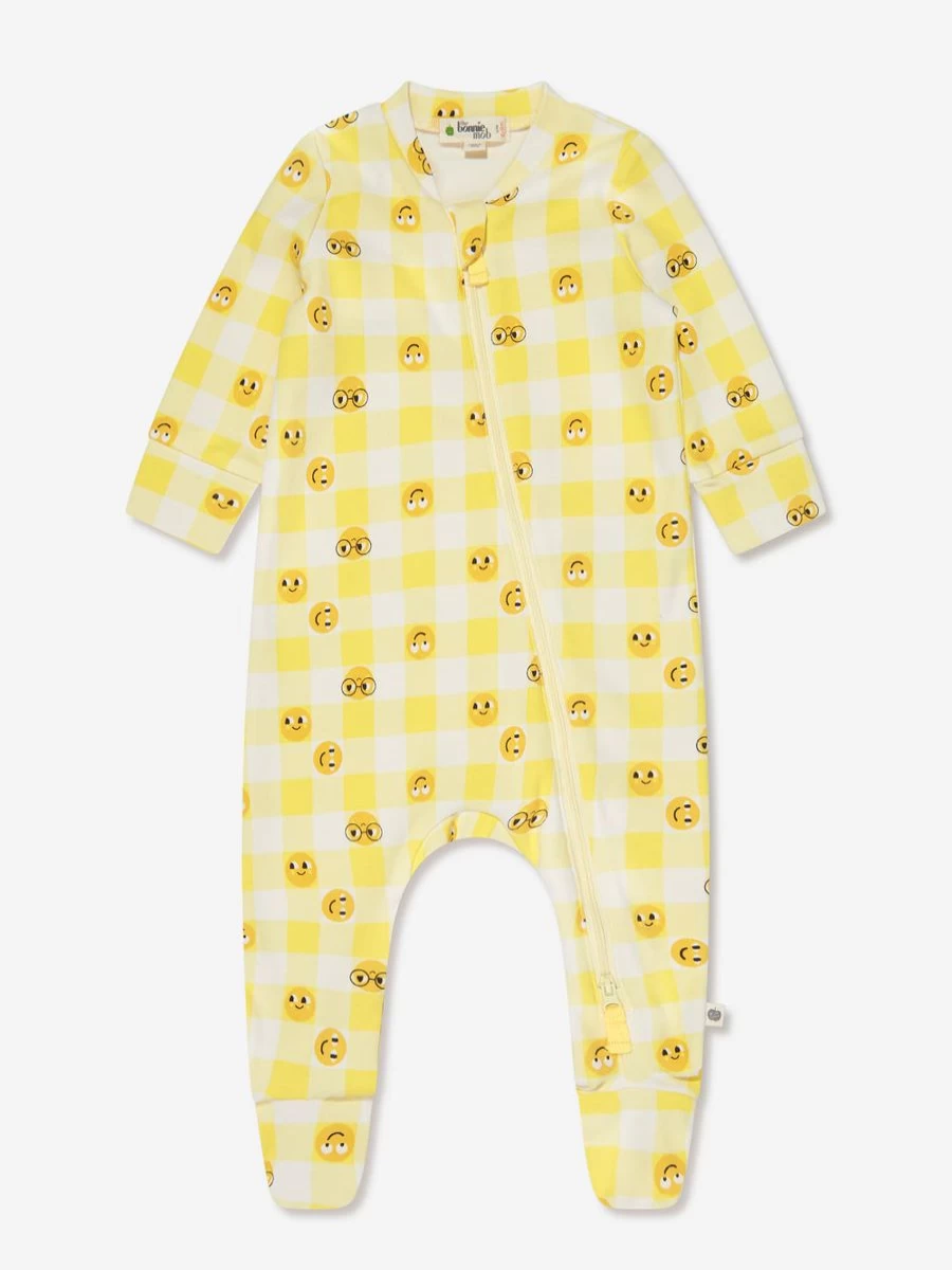The Bonnie Mob Girls' Yellow Tiddlywink Zip-Up Sleepsuit for Baby