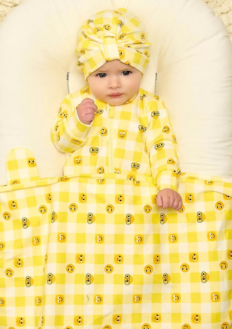The Bonnie Mob Girls' Yellow Tiddlywink Zip-Up Sleepsuit for Baby