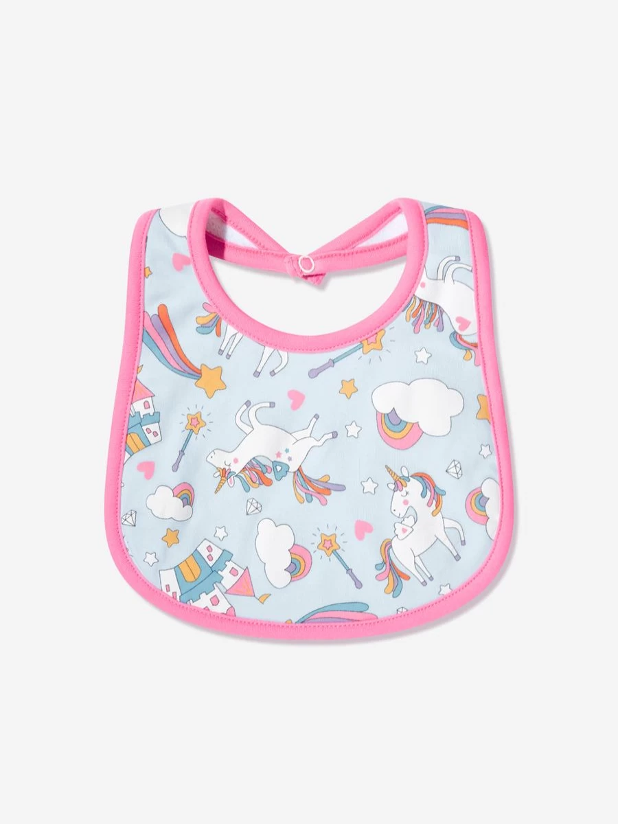 Magnolia Baby Pink Unicorn Bib for Girls - Soft & Dreamy Baby Feeding Accessory