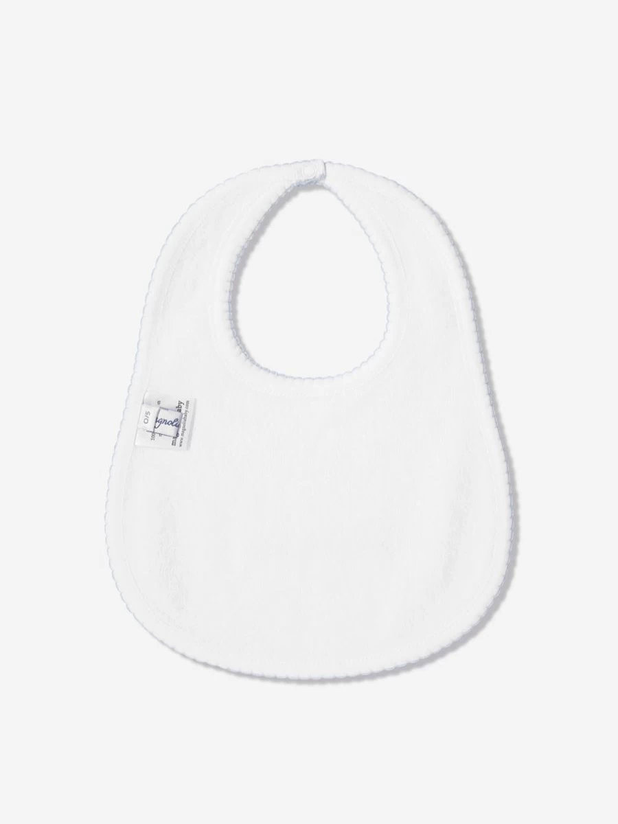 Magnolia Baby White Little Brother Bib for Baby Boys - Soft & Absorbent Feeding Bib