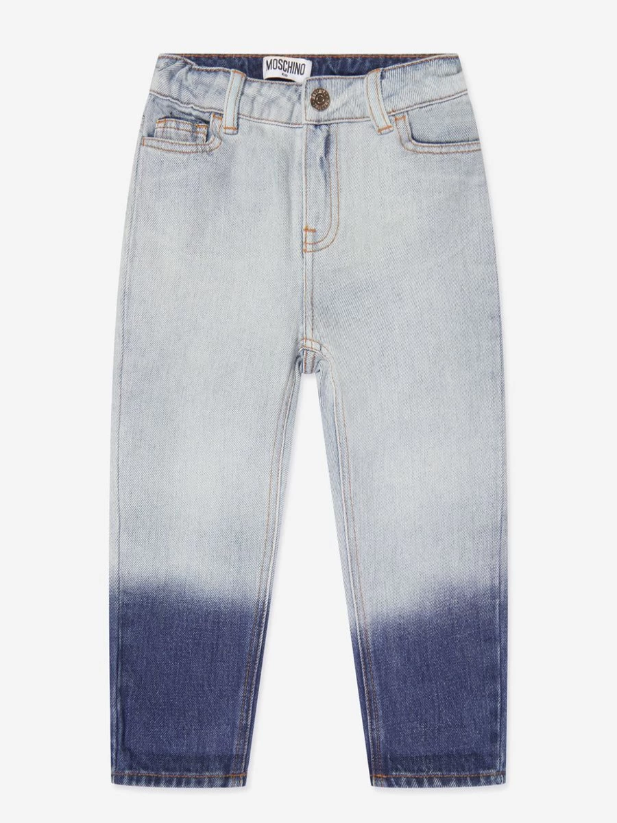 Moschino Kids Girls Blue Slim Fit Jeans for Toddlers and Children
