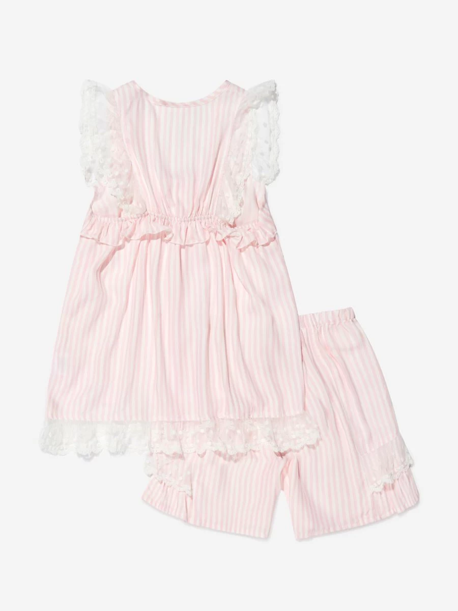 Amiki Girls Striped Olga Pyjamas - Comfortable Kids Pajamas for Girls
